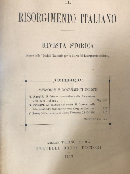 LA CARBONERIA IN TERRA D'OTRANTO (1820-1830) IL RISORGIMENTO ITALIANO BOCCA …