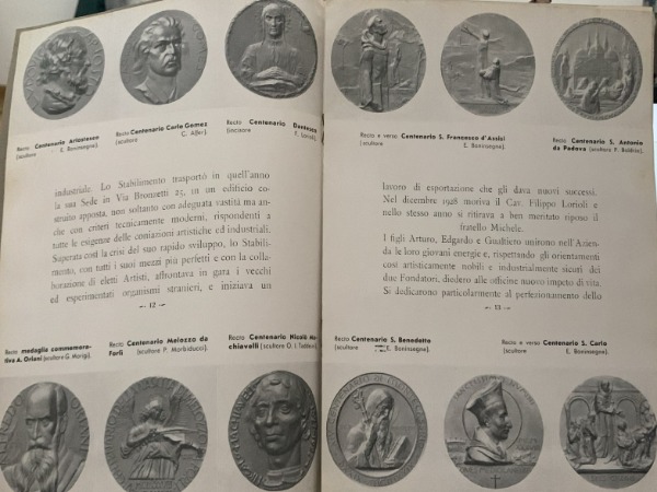 NUMISMATICA RARO CATALOGO FRATELLI LORIOLI VENTENNALE STABILIMENTO 1940 L'EROICA