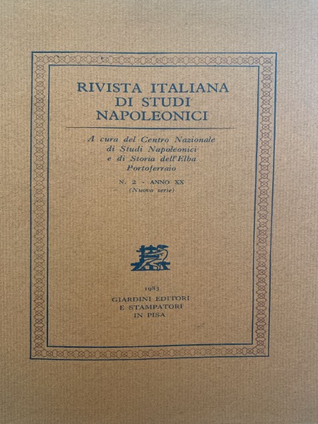 RIVISTA ITALIANA DI STUDI NAPOLEONICI A CURA DEL CENTRO NAZIONALE …