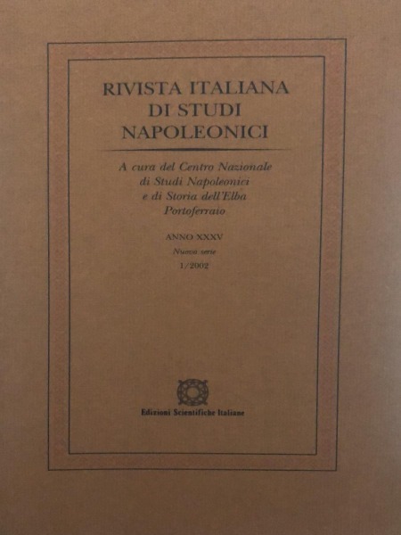 RIVISTA ITALIANA DI STUDI NAPOLEONICI NUMERO 1 DEL 2002