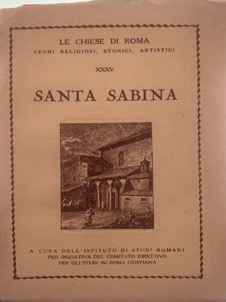 SANTA SABINA COLLANA LE CHIESE DI ROMA A CURA DELL'ISTITUTO …