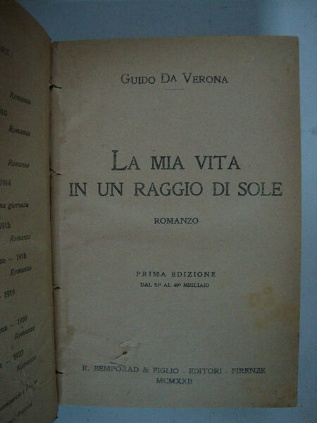 La mia vita in un raggio di sole