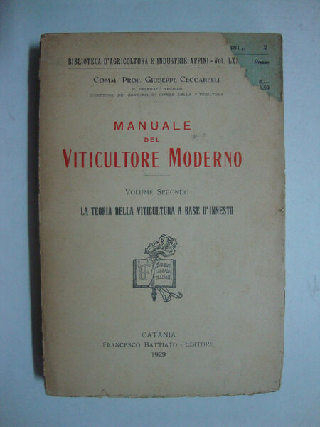 Manuale del viticultore moderno