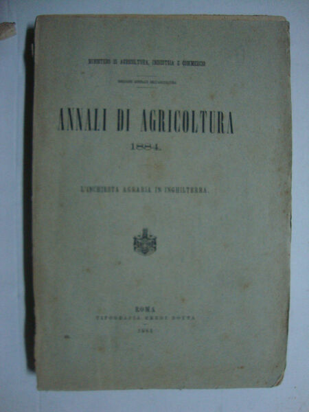 Annali di agricoltura (L'inchiesta agraria in inghilterra)