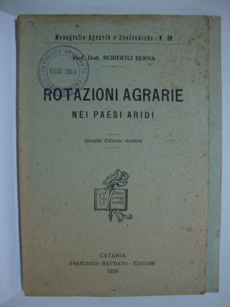 Rotazioni agrarie (nei paesi aridi)