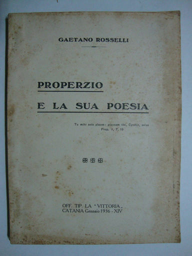 Properzio e la sua poesia