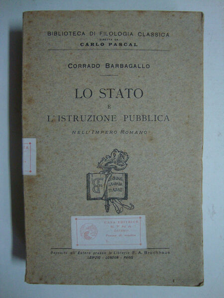Lo Stato e l'istruzione pubblica nell'Impero Romano