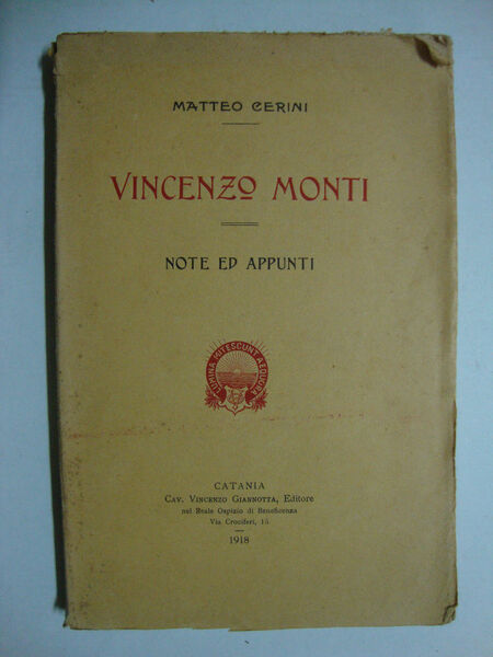 Vincenzo Monti (Note ed appunti)