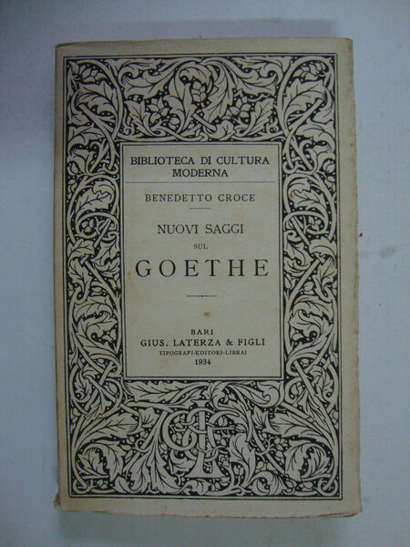 Nuovi saggi sul Goethe