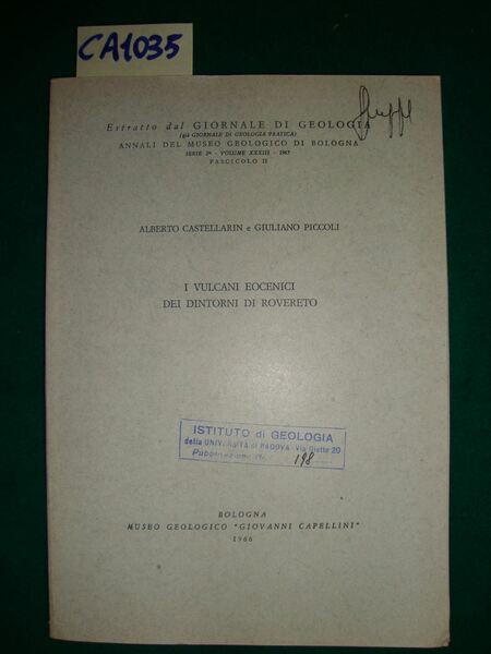 I vulcani Eocenici dei dintorini di Rovereto