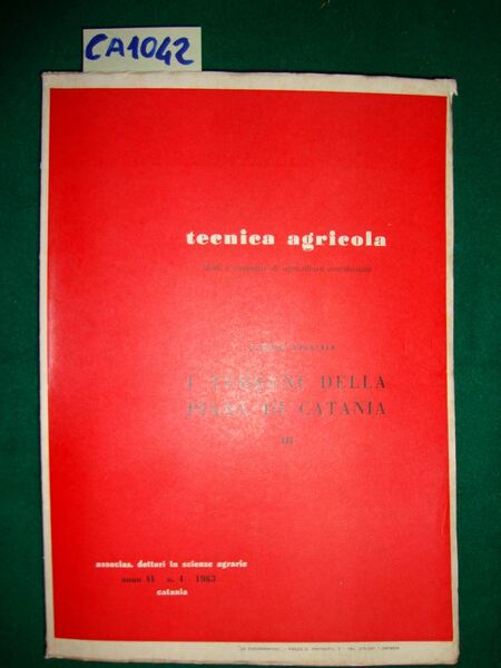 I terreni della Piana di Catania vol. III