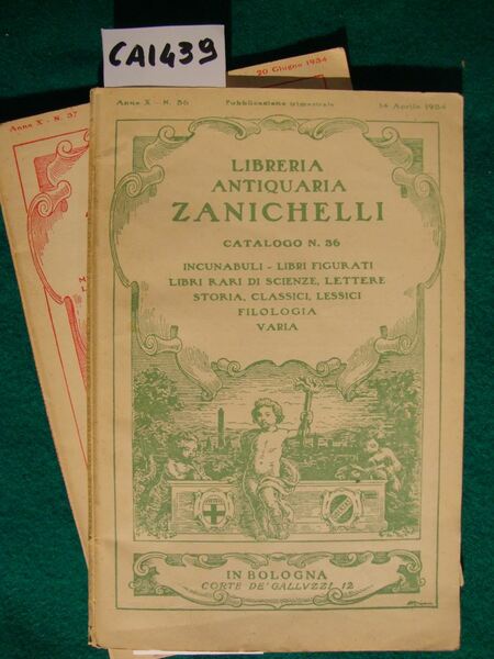 Libreria Antiquaria Zanichelli - Cataloghi (1934)