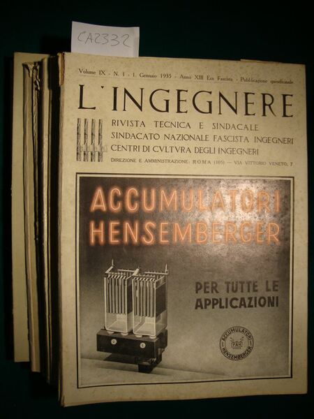 L'Ingegnere - Rivista tecnica del Sindacato Nazionale Fascista Ingegneri - …