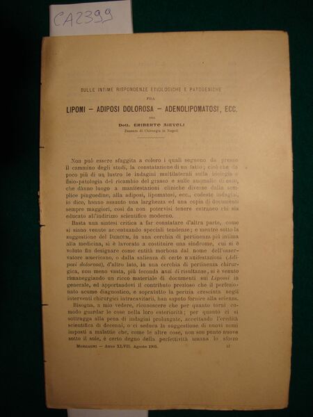 Sulle intime rispondenze etiologiche e patogeniche fra Lipomi - Adiposi …