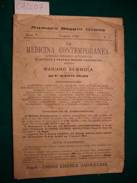 La medicina contemporanea - Giornale periodico quindicinale di scienza e …
