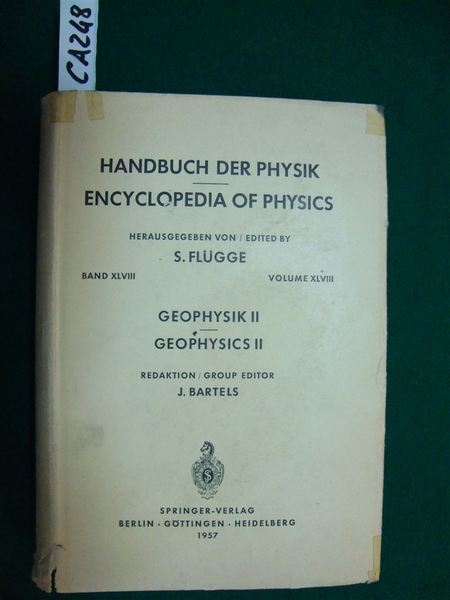 Handbuch der physik - Encyclopedia of physics - (Geophisik II …