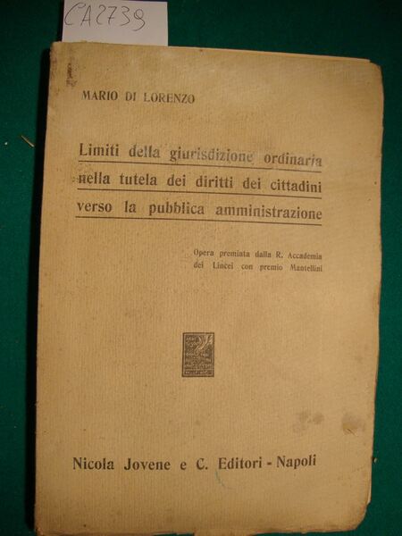 Limiti della giurisdizione ordinaria nella tutela dei diritti dei cittadini …