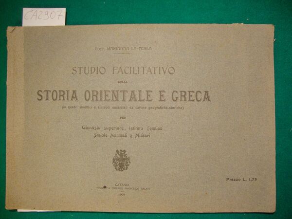 Studio facilitativo della Storia Orientale e Greca