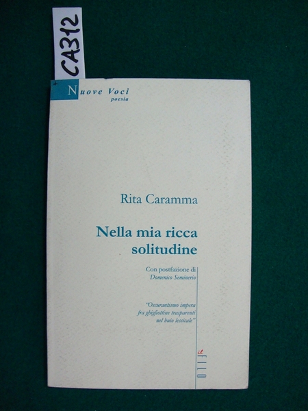 Nella mia ricca solitudine