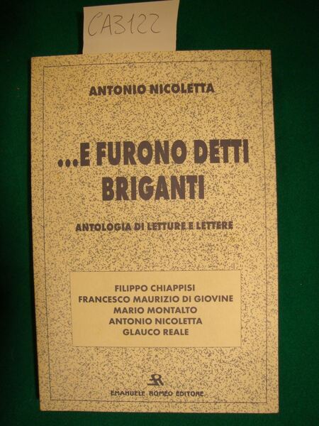 … e furono detti briganti - Antologia di letture e …