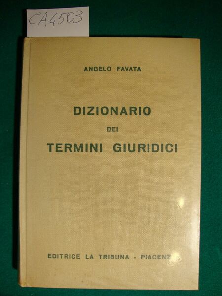 Dizionario dei termini giuridici