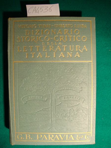 Dizionario storico - critico della letteratura italiana
