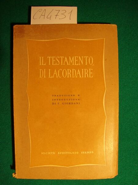 Il testamento di Lacordaire