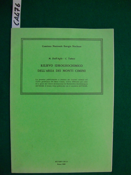 Rilievo idrogeochimico dell'area dei monti Cimini