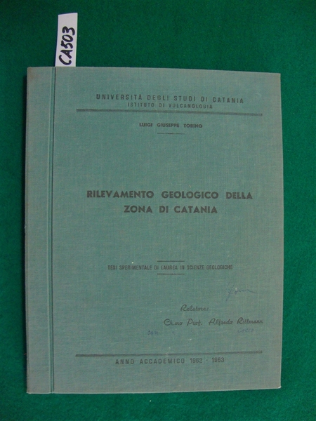 Rilevamento geologico della zona di Catania - (Tesi di Laurea …