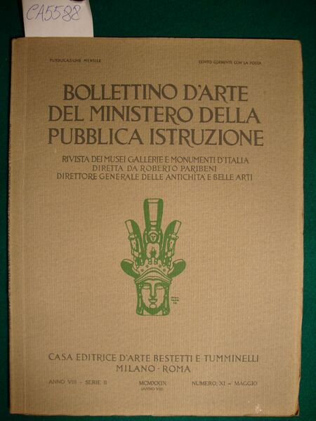 Bollettino d'arte del Ministero della Pubblica Istruzione - Anno VIII …