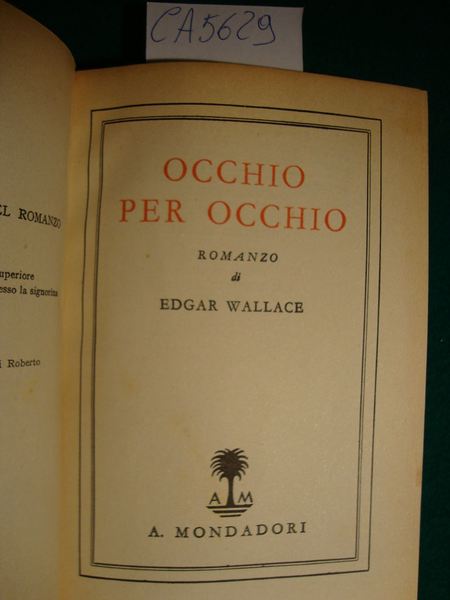 Occhio per occhio - Romanzo