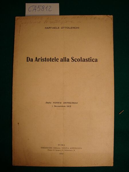 Da Aristotele alla Scolastica - Dalla Nuova Antologia