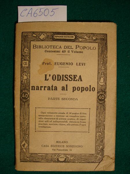 L'Odissea narrata al popolo - Parte seconda