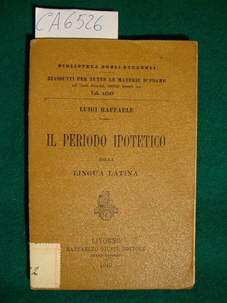 Il periodo ipotetico nella lingua latina