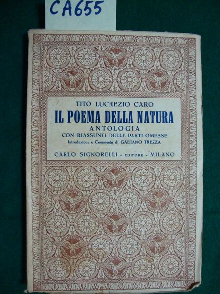 Il poema della natura - Antologia con riassunti delle parti …