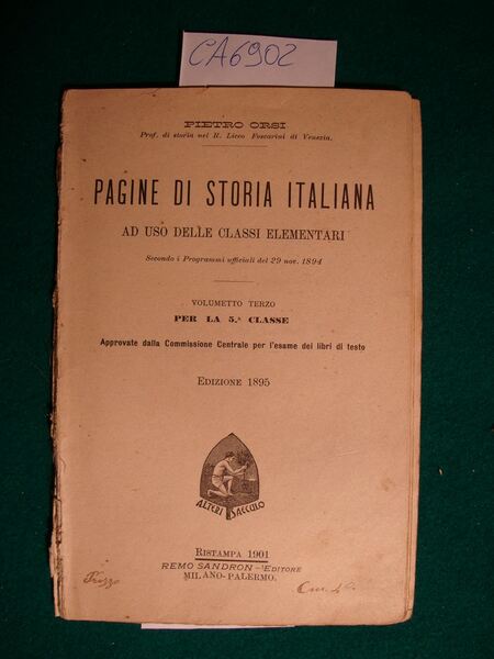 Pagine di storia italiana ad uso delle classi elementari - …