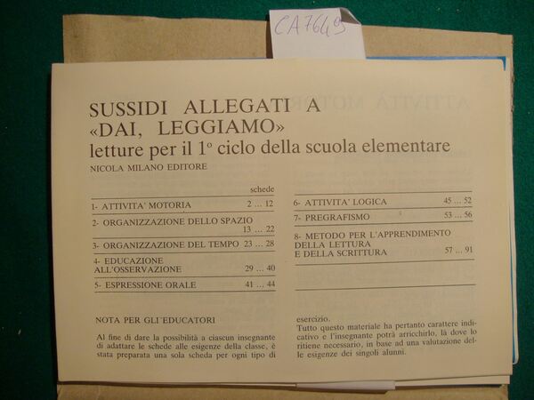 Sussidi allegati a - Dai, leggiamo - - Letture per …