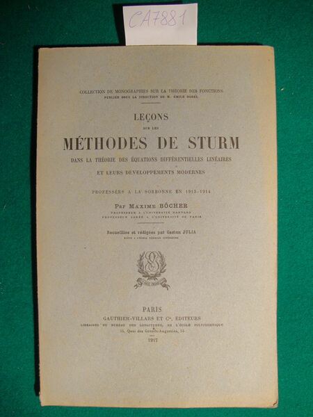 Leçons sur les méthodes de sturm dans la théorie des …