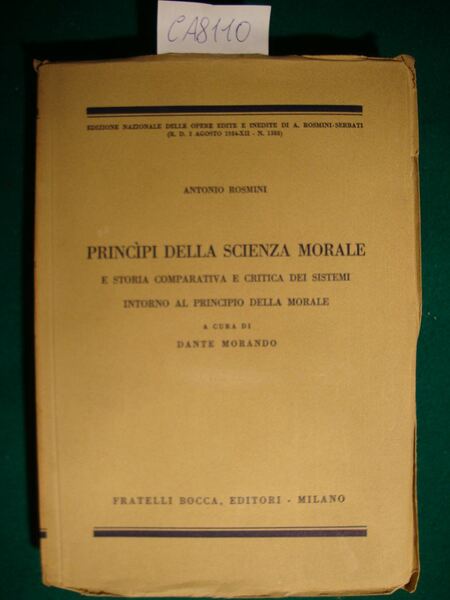 Princìpi della scienza morale e storia comparativa e critica dei …
