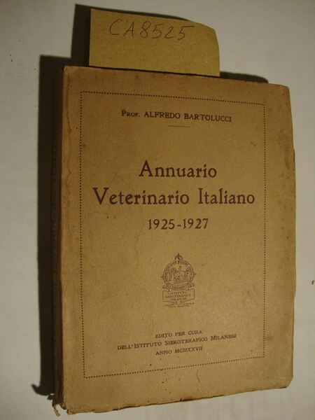 Annuario Veterinario Italiano 1925-1927