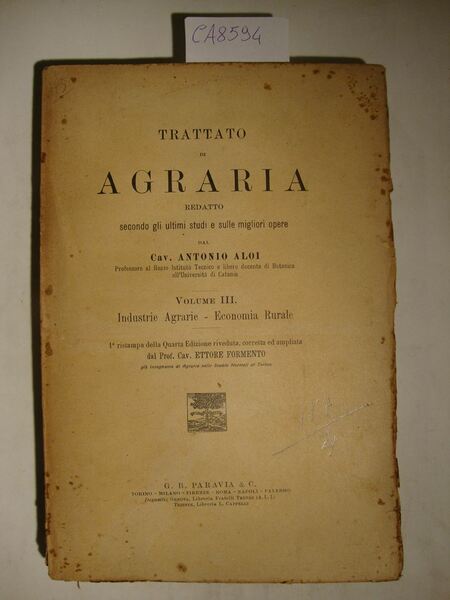 Trattato di agraria redatto secondo gli ultimi studi e sulle …