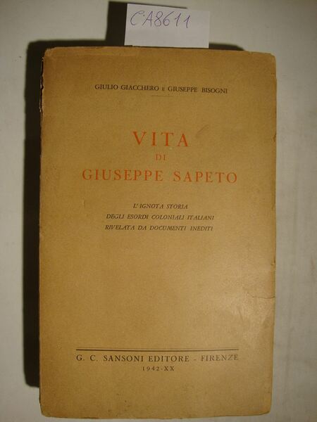 Vita di Giuseppe Sapeto - L'ignota storia degli esordi coloniali …