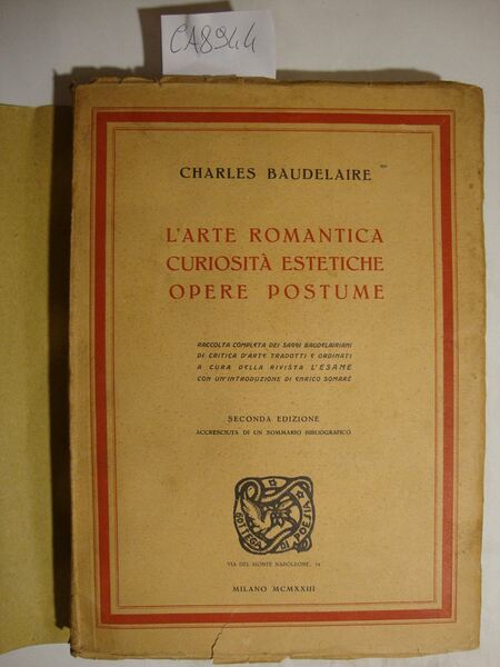 L'arte romantica curiosità estetiche opere postume