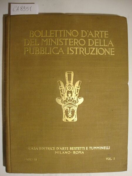 Bollettino d'arte del Ministero della Pubblica Istruzione - Rivista dei …