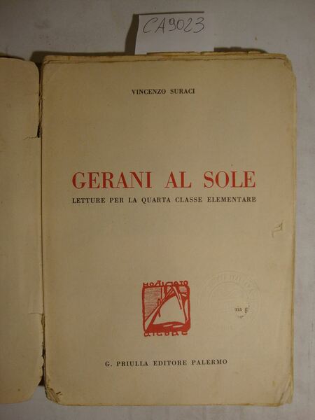 Gerani al sole - Letture per la quarta classe elementare