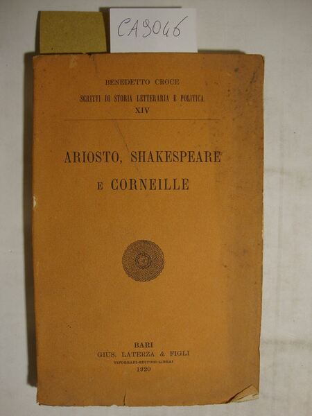 Ariosto, Shakespeare e Corneille