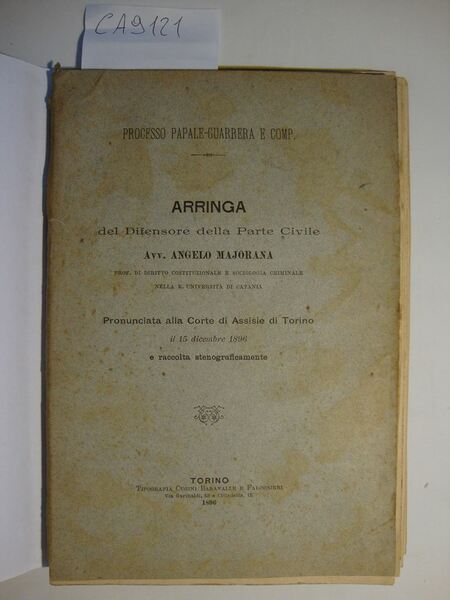 Processo Papale-Guarrera e Comp. - Arringa del Difensore della Parte …