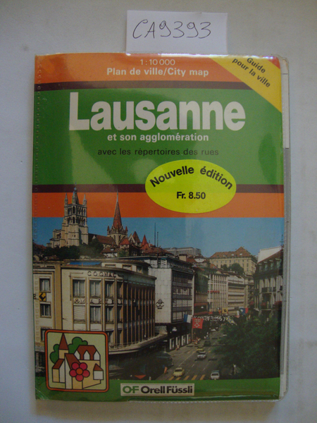 Lausanne et son agglomération - 1:10.000 avec répertoire des rues …