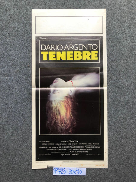 Dario argento Tenebre Sigma Cinematografica Con Anthony Franciosa (49f).