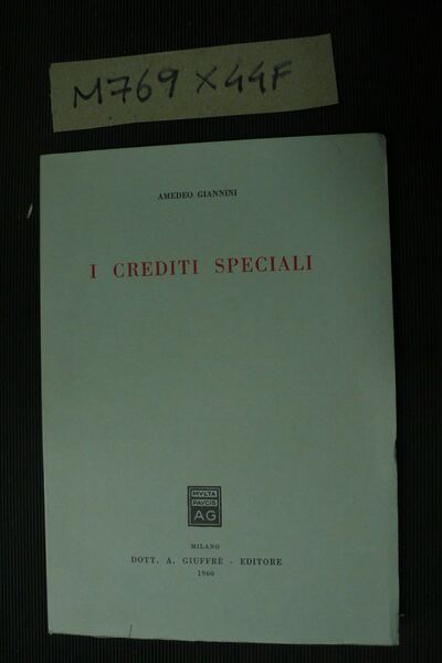 I crediti speciali